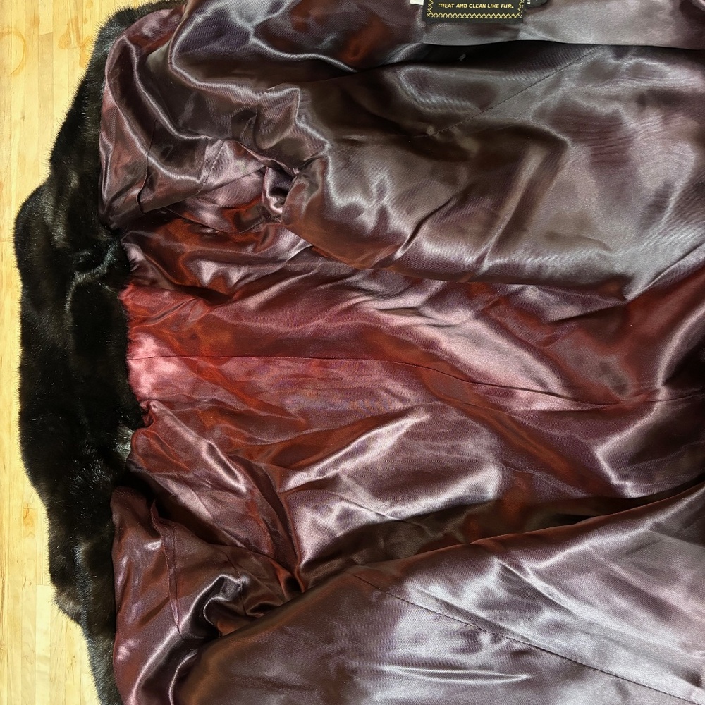 Tissavel of France Vintage Brown/Black Faux Fur Coat - Picture 4 of 8